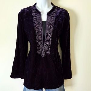 Chico's Crushed Velvet Tunic size 1